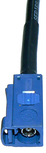 Fakra SMB straight female solder pin crimp for RG58 – Signal blue – Code C